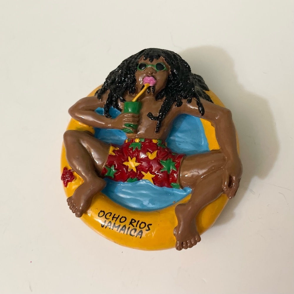A Gift Corp Ocho Rios Jamaica 3D Resin Magnet Tropical Vacation Decor